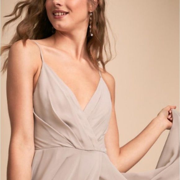 Anthropologie BHLDN Eva Dress Gray Wedding Bridesmaid Size Large - Picture 3 of 7